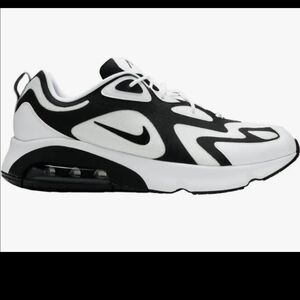 Nike Men's Black and White ANTHRACITE Air Max 200 Sneakers Size 12